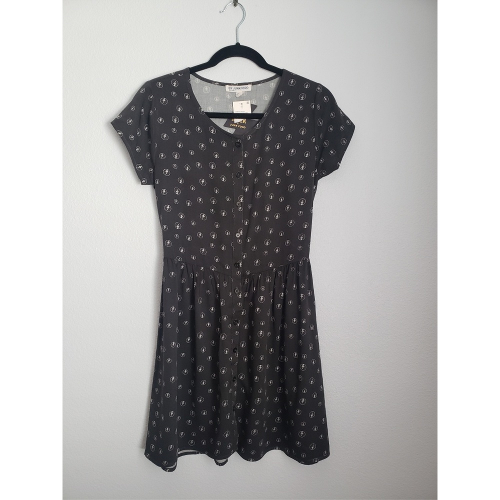 NWT Rock Junk Food AC/DC Tie Back Dress - Small
